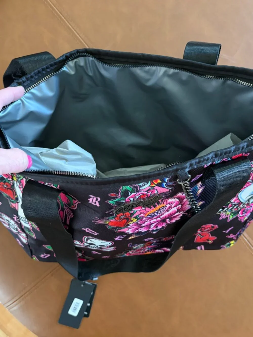 Ed Hardy Thermal Insulated Lunch Tote Bag Betty Print tattoo graphic NWT school